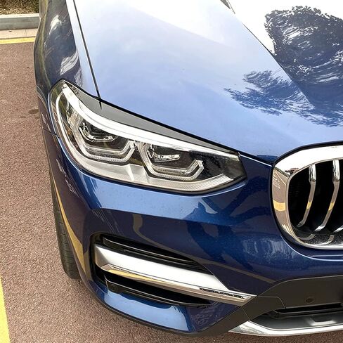 غطاء جفن الحاجب الأمامي للسيارة غطاء من ألياف الكربون الأسود اللامع بمظهر 2018 + BMW X3 X4 G01 G02 in Kuwait