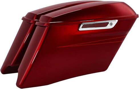 حقيبة سرج صلبة قابلة للتمدد HR3 بلون أحمر Sunglo (مقلمة) مقاس 4 بوصات متوافقة مع 2017 Road Glide Special و2017 Street Glide Special (استبدال OEM) in Kuwait