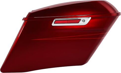 حقيبة سرج صلبة قابلة للتمدد HR3 بلون أحمر Sunglo (مقلمة) مقاس 4 بوصات متوافقة مع 2017 Road Glide Special و2017 Street Glide Special (استبدال OEM) in Kuwait
