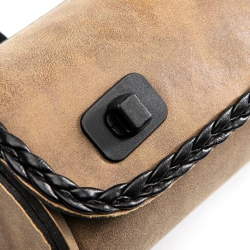 حقيبة سرج دراجة نارية صغيرة مقاس 8.26 بوصة حقيبة شوكة من جلد البولي يوريثان حقيبة أدوات المقود للدراجات النارية والدراجة الكهربائية (النمط C- أسود) in Kuwait