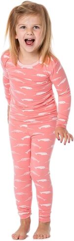 KicKee Pants Print Pajama Set with Long Sleeve Tee, Baby to Kid Super Soft Fitted Pajamas in Saudi Arabia