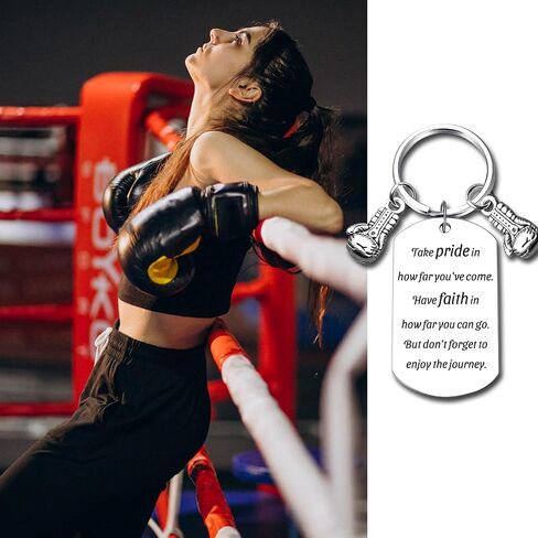Inspirational Boxing Glove Keychain - Steel Appreciation Keepsake & Memorial Gift for Coach, Trainer, Colleague, Enthusiasts in Saudi Arabia
