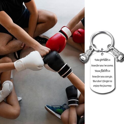 Inspirational Boxing Glove Keychain - Steel Appreciation Keepsake & Memorial Gift for Coach, Trainer, Colleague, Enthusiasts in Saudi Arabia