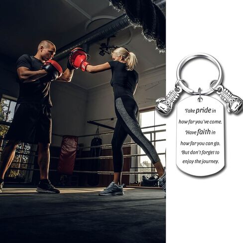 Inspirational Boxing Glove Keychain - Steel Appreciation Keepsake & Memorial Gift for Coach, Trainer, Colleague, Enthusiasts in Saudi Arabia