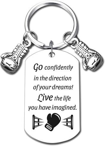 Inspirational Boxing Glove Keychain - Steel Appreciation Keepsake & Memorial Gift for Coach, Trainer, Colleague, Enthusiasts in Saudi Arabia