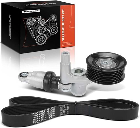 A-Premium Serpentine Drive Belt Kit with Tensioner Compatible with Honda Cars - Civic 2016 2017 2018 2019 2020-2.0L in Kuwait