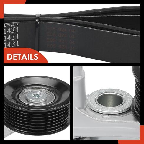 A-Premium Serpentine Drive Belt Kit with Tensioner Compatible with Honda Cars - Civic 2016 2017 2018 2019 2020-2.0L in Kuwait