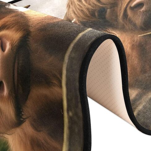سجادة YETTASBIN Highland Cow Runner، سجادة أرضية كبيرة غير قابلة للانزلاق ومضادة للتعب للمطبخ والحمام وغرفة المعيشة والمدخل وديكور المكتب المنزلي، 72 × 24 بوصة in Saudi Arabia