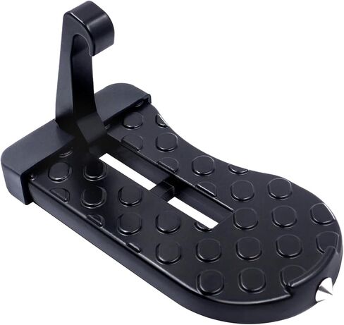 Car Door Step with Roof Rack Mount, 400lb Capacity, Aircraft-Grade Aluminum, Anti-Slip Surface, 6.3-inch Platform, Black in Saudi Arabia