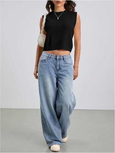 Verdusa Women's Cute Backless Sweater Vest Sleveless Open Back Tank Tops Going Out Knit Top in Saudi Arabia