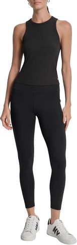 DKNY Women's High Neck Logo Patch Tank Top in Saudi Arabia