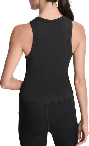 DKNY Women's High Neck Logo Patch Tank Top in Saudi Arabia