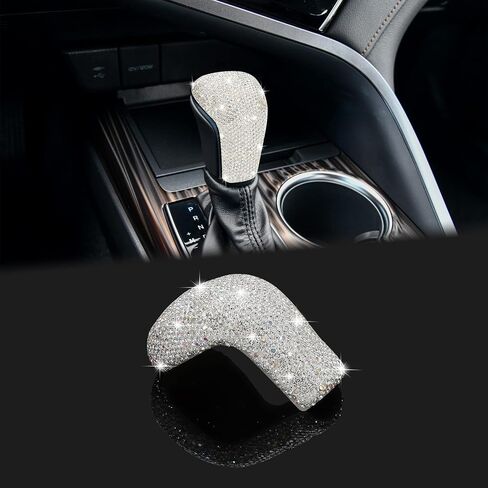 غطاء مقبض ناقل الحركة Bling Gear من TOMALL متوافق مع Toyota Camry 2018 2019 2020 2021 Bling Shifter Panel Trim Bling الملحقات الداخلية Shift Gear Lever Cover ديكورات لامعة للسيارة in Saudi Arabia