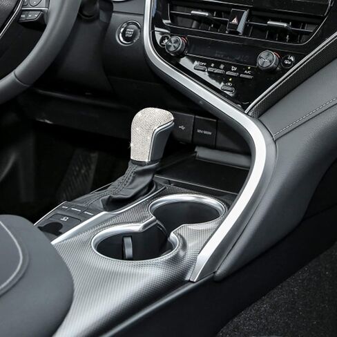 غطاء مقبض ناقل الحركة Bling Gear من TOMALL متوافق مع Toyota Camry 2018 2019 2020 2021 Bling Shifter Panel Trim Bling الملحقات الداخلية Shift Gear Lever Cover ديكورات لامعة للسيارة in Saudi Arabia