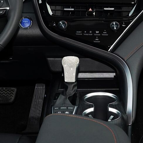 غطاء مقبض ناقل الحركة Bling Gear من TOMALL متوافق مع Toyota Camry 2018 2019 2020 2021 Bling Shifter Panel Trim Bling الملحقات الداخلية Shift Gear Lever Cover ديكورات لامعة للسيارة in Saudi Arabia