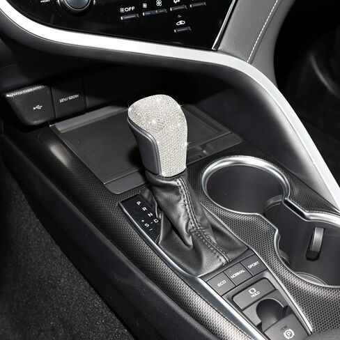 غطاء مقبض ناقل الحركة Bling Gear من TOMALL متوافق مع Toyota Camry 2018 2019 2020 2021 Bling Shifter Panel Trim Bling الملحقات الداخلية Shift Gear Lever Cover ديكورات لامعة للسيارة in Saudi Arabia