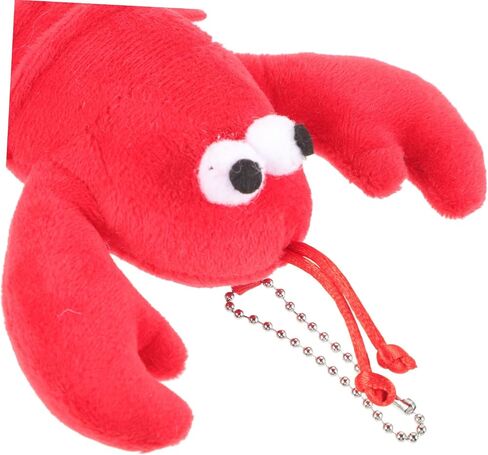 2Pcs Plush Crayfish Keychain Bag Ornament Chic Key Holder Pendant for Women and Girls Durable Cute Keychain Present for Friends Adorable Crayfish Design for Car Keys Bags in Saudi Arabia