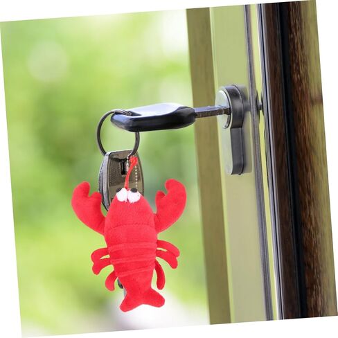 2Pcs Plush Crayfish Keychain Bag Ornament Chic Key Holder Pendant for Women and Girls Durable Cute Keychain Present for Friends Adorable Crayfish Design for Car Keys Bags in Saudi Arabia