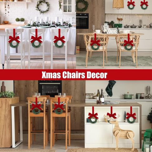 Sggvecsy 12 Pcs 8’’ Christmas Mini Cabinet Wreaths with Ribbon Bows Red Berry Artificial Small Kitchen Wreath for Window Front Door Farmhouse Wall Xmas Decorations(Red Velvet) in Saudi Arabia