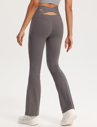 Women Yoga Pants High Waist Flare Leggings Workout Pants with Pockets in Saudi Arabia