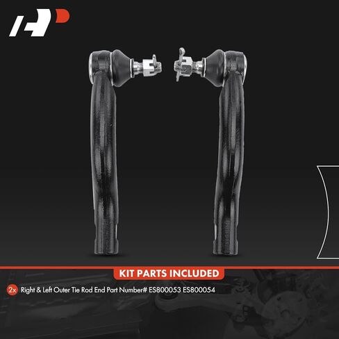A-Premium 2 x Front Outer Tie Rod Ends, Compatible with Toyota RAV4 2006-2018, Mirai 2016-2020, Lexus NX200t 2015-2017, NX300 2018-2021, NX300h 2015-2021, HS250h 2010-2012, Scion tC 2011-2016 in Saudi Arabia
