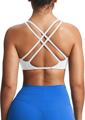 Aoxjox Women's Workout Sienna Crossback Sports Bras Fitness Low Impact Bra Yoga Crop Tank in Saudi Arabia