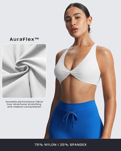 Aoxjox Women's Workout Sienna Crossback Sports Bras Fitness Low Impact Bra Yoga Crop Tank in Saudi Arabia