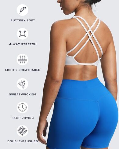 Aoxjox Women's Workout Sienna Crossback Sports Bras Fitness Low Impact Bra Yoga Crop Tank in Saudi Arabia
