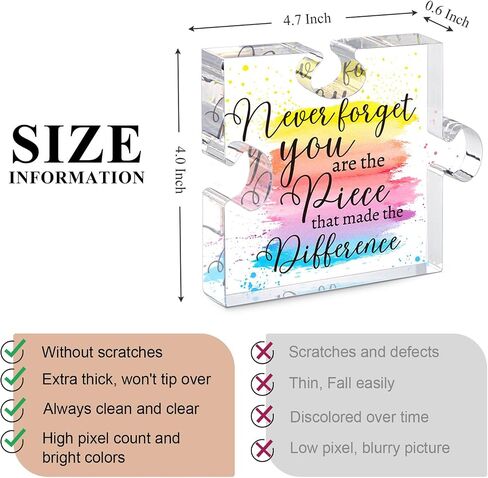 Difference Maker Gift Appreciation Gifts for Leader Boss Employee Coworker Teacher Staff Mentor Coach Manager Appreciation Thank You Gifts Coworker Gifts Office Gifts Retirement Gifts Acrylic Puzzle in Kuwait