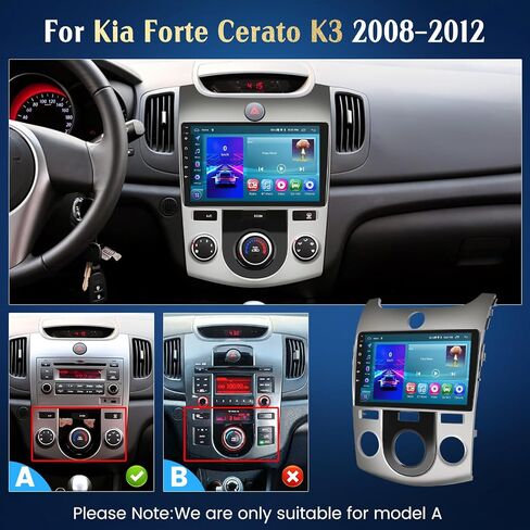 2+64G Android 13 Carplay Stereo for Kia Forte 2009-2017 مع Apple Car Play Android Auto، شاشة لمس 9 بوصة نظام Android GPS Navi مع WiFi RDS BT SWC in Saudi Arabia