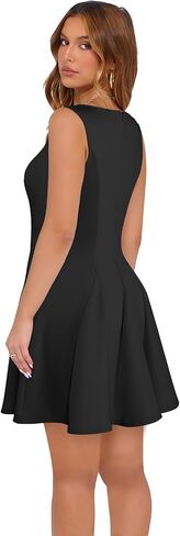Women's A Line Cocktail Dresses Mini Tank Sleeveless Business Casual Work Graduation Wedding Club Party Short Dress in Saudi Arabia