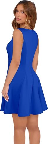 Women's A Line Cocktail Dresses Mini Tank Sleeveless Business Casual Work Graduation Wedding Club Party Short Dress in Saudi Arabia