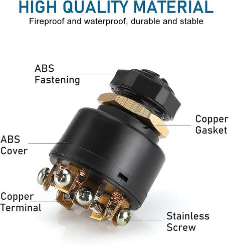 Marine Ignition Switch Replaces Sierra MP41000,Replaces Mercury Marine87-88107 87-17393 87-88107A5,SEA-Dog 420381-1 for Board Outboard Ignition Starter Switch in Saudi Arabia