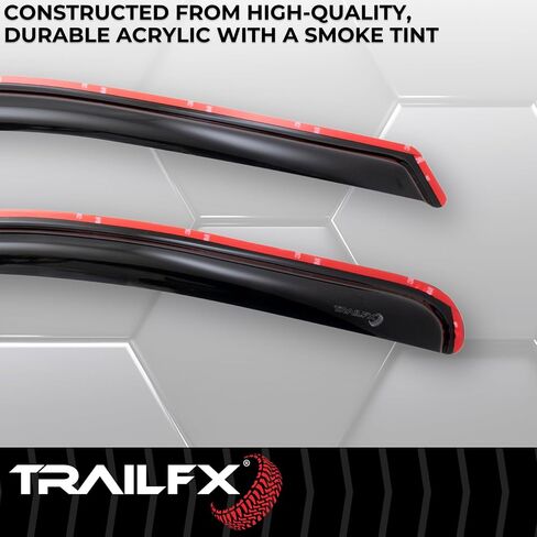 TrailFX 2446IC in-Channel Window Vents Rainguards Fits Chevrolet Silverado 1500 2500 3500 2023-2025 Snap-in Installation Low Profile Acrylic 2-Piece Smoked Rainguards in Saudi Arabia