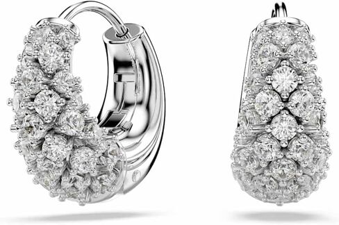 Swarovski Sublima earrings, White, Rhodium finish in Saudi Arabia