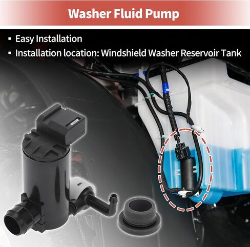 ACROPIX Windshield Washer Pump W/Grommet Windshield Washer Fluid Pump Fit for Renault Koleos I 2008-2024 Windshield Wiper Pump No.28920JY00A - Pack of 1 in Saudi Arabia