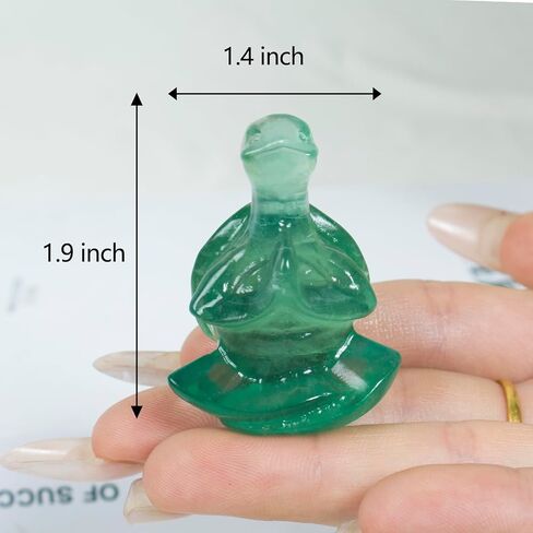 Green Jade Sea Turtle Meditation Crystal Yoga Sculpture,Hand Carved Healing Figurine Spiritual Decor Chakra Balancing Gift,Zen Statue for Home Office Decorations in Saudi Arabia