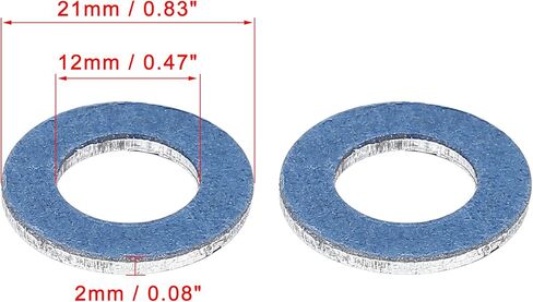 X AUTOHAUX 5pcs M12 Blue Oil Drain Plug Gaskets Replacement for Toyota 90430-12031 in Saudi Arabia