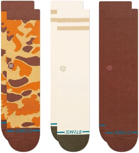 Stance Unisex Camo Crew 3-Pack Brown Large in Saudi Arabia