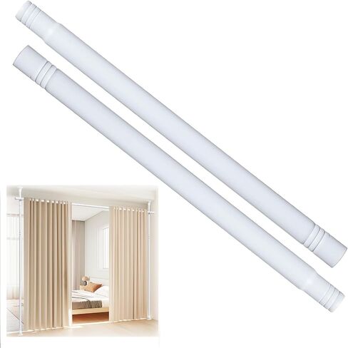 Extension Rods for Room Divider Curtain Rod,1'' Stainless Steel Rod, Floor to Ceiling Room Divider Extender, Black 14 inch in Kuwait