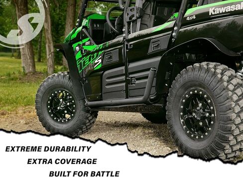 SuperATV Heavy-Duty Fender Flares Mud Guards for 2012+ Kawasaki Teryx 4 (See Fitment) | Extreme Durability | Protect Against Rocks, Dirt, Sand, & Mud in Saudi Arabia