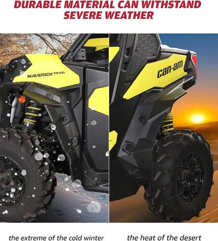 مجموعة مشاعل حاجز ممتدة واسعة من A & UTV PRO لعام 2018-2025 Can Am Maverick Trail 800/1000 Sport Max، ملحقات ملحقات واقيات الطين الأمامية والخلفية، استبدل OEM # 715004958، #715004959 in Saudi Arabia