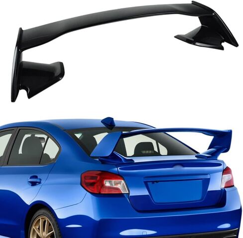 SCITOO Glossy Black Spoiler Wing Body Kit Compatible with 2015-2021 for Subaru WRX STI Sedan 2005-2016 for Scion tC Rear Trunk Spoiler Wing Splitter Chin Exterior Diffuser in Saudi Arabia