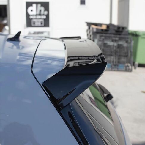 جناح سقف النافذة الخلفية + فاصل الشفاه للجناح الجانبي مناسب لسيارة Volkswagen VW Golf S/SE/SEL/ MK7/ MK7.5 2015-2021، جناح علوي للباب الخلفي باللون الأسود اللامع مكون من 3 قطع من الملحقات الخارجية in Kuwait