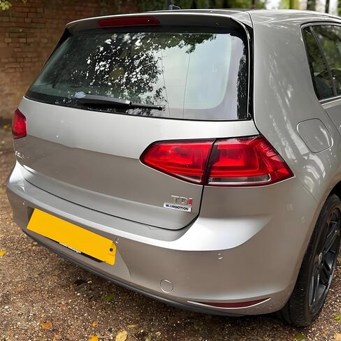جناح سقف النافذة الخلفية + فاصل الشفاه للجناح الجانبي مناسب لسيارة Volkswagen VW Golf S/SE/SEL/ MK7/ MK7.5 2015-2021، جناح علوي للباب الخلفي باللون الأسود اللامع مكون من 3 قطع من الملحقات الخارجية in Kuwait
