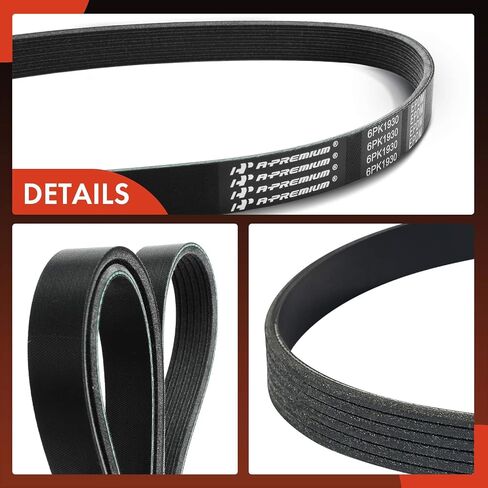 A-Premium Engine Serpentine Drive Belt Compatible with Jeep, Lexus, Chevrolet, GMC, Dodge & Isuzu Cars - Wrangler 2020-2023, IS300 2001-2005, GS300 1998-2005, SC300 1999-2000 & More in Saudi Arabia