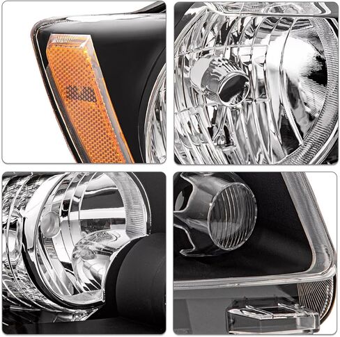 Headlights Assembly Pair for 2011-2013 Jeep Grand Cherokee & 2011-2017 Jeep Compass Halogen Headlights Headlamps L+R （black） in Saudi Arabia