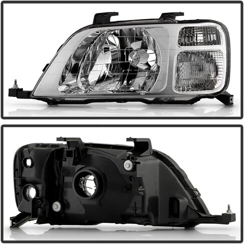 KEEKPO - Compatible with 1997 1998 1999 2000 2001 Honda CRV CR-V Chrome Headlights Headlamps Pair Replacement Left+Right in Saudi Arabia