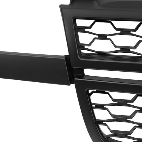Spec-D Tuning Matte Black Honeycomb Front Bumper Grille Compatible with 2005-2007 Chevy Silverado 2500HD 3500HD Pickup Truck in Saudi Arabia