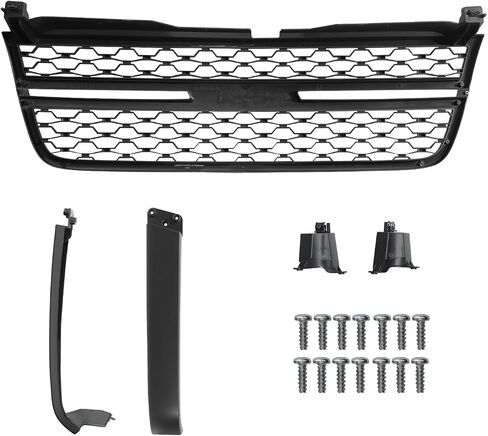 Spec-D Tuning Matte Black Honeycomb Front Bumper Grille Compatible with 2005-2007 Chevy Silverado 2500HD 3500HD Pickup Truck in Saudi Arabia